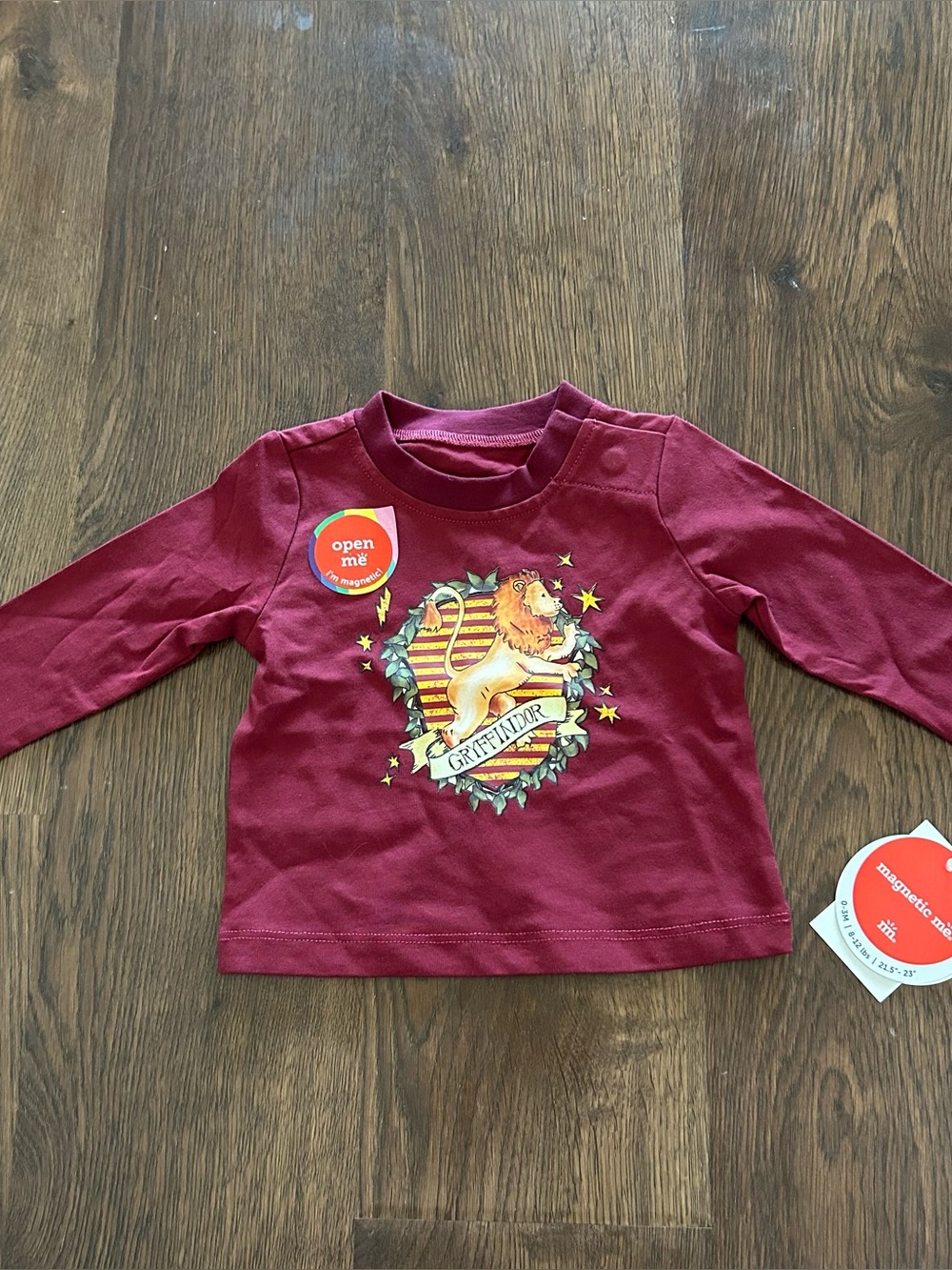 Magnetic Me Harry Potter Gryffindor Long Sleeve Magnetic Top 0-3m